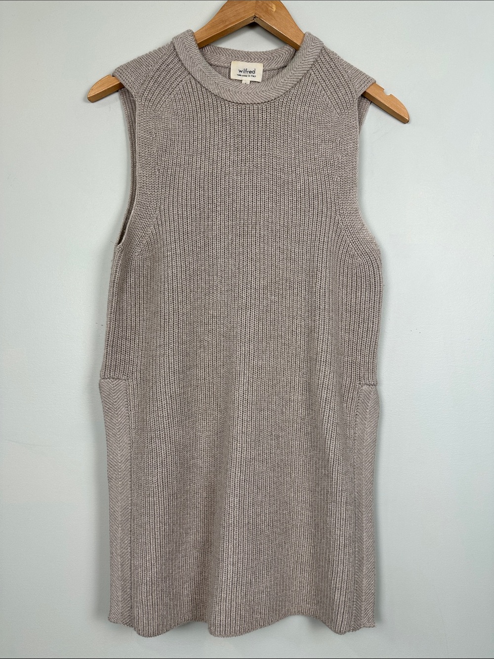 47. Wilfred Wool 100% tan vest